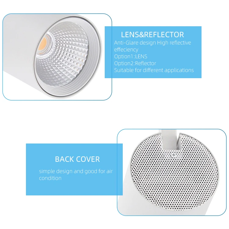 RONSE 2790LM Classic Clothes Shop Lighting Led Light Leam Led 350 Motorized Track light 30W Anti-glare Track Lamp