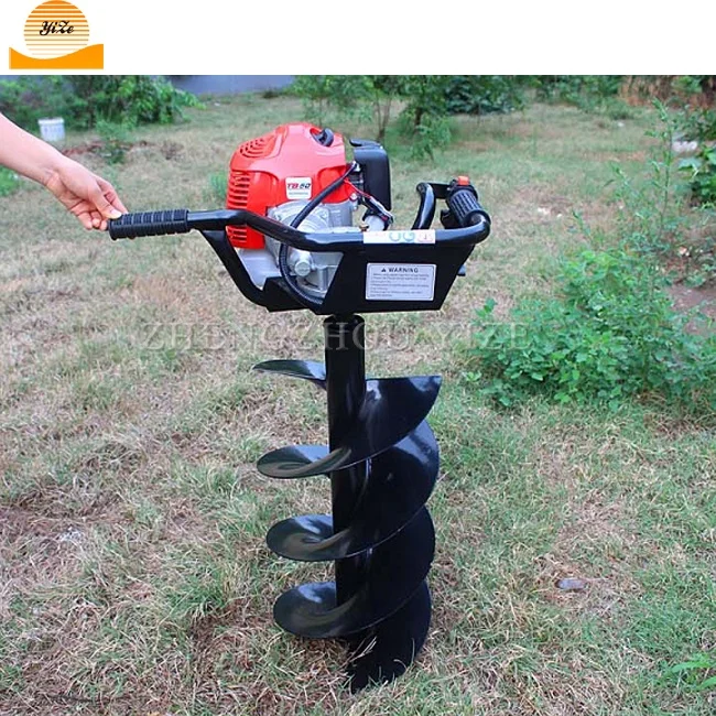 Small manual gasoline earth hole digger tree planting digging machines