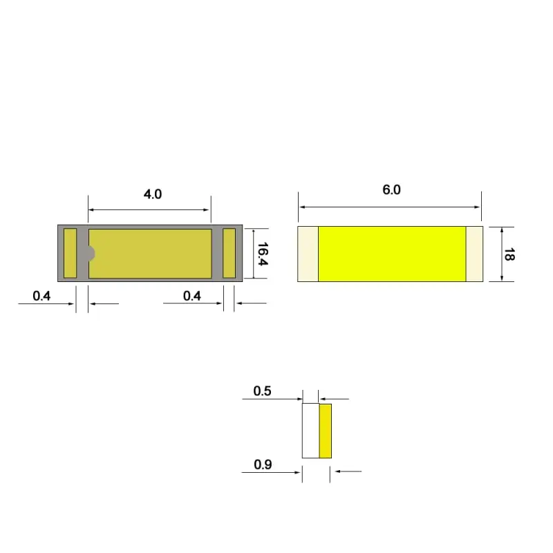 Free sample Car headlight CSP LED 10W 1000-1200LM High Brightness 6500K 1860 CSP LED Chip for car led headlight