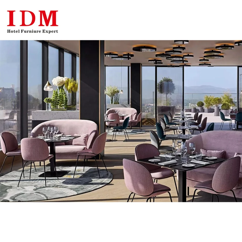 Custom Made Modern Nordic 5 Star Hotel Dubai Luxury Eco Friendly Restaurant Furniture Restaurant Hotel Furniture
