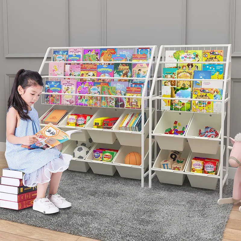 High Quality 5 Tiers Foldable Floor Standing Newspaper Magazine Display Rack Black Sticker