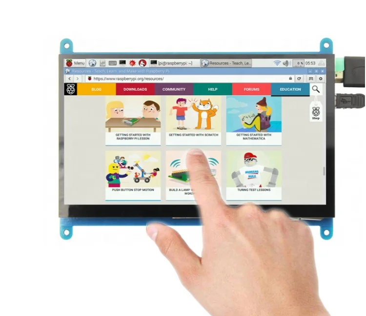 7 Inch IPS/TN 1024*600 Advertising LCD Screen Display mini PC Capacitive Touch Monitor HD Module with AIDA64 Raspberry Pi 4 3B+