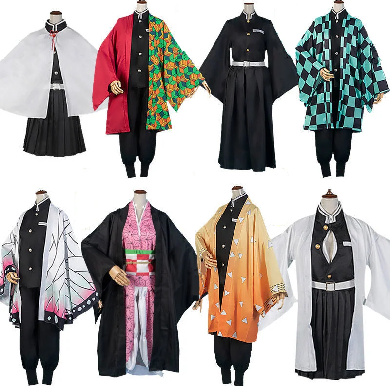 Косплей-костюм Kimetsu no Yaiba Kamado Tanjirou Nezuko Agatsuma Zenitsu Tomioka Giyuu аниме рассекающий демонов Хэллоуин