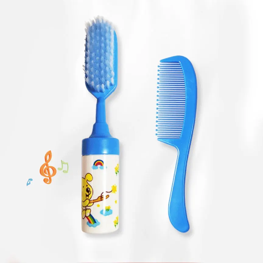 Baby Care Products Soft Nylon Bristle Pp Plastic Baby Grooming Kit Baby Hair Brush And Comb Set For Newborn