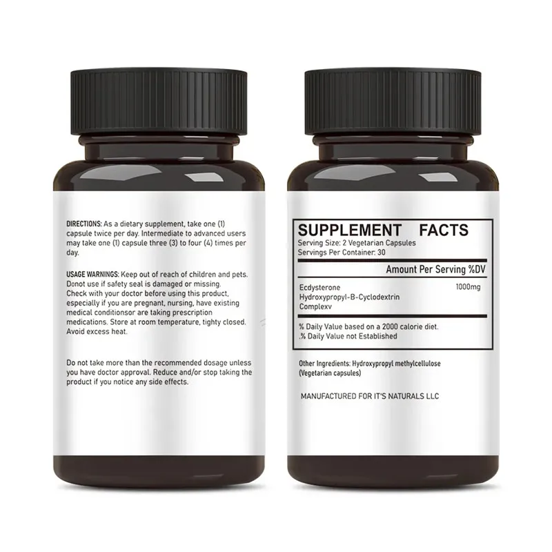 OEM/ODM/OBM Private Label Ecdysterone Capsules Hydroxypropyl Cyclodextrin Complex Ecdysterone Powder Capsules 98% Ecdysterone