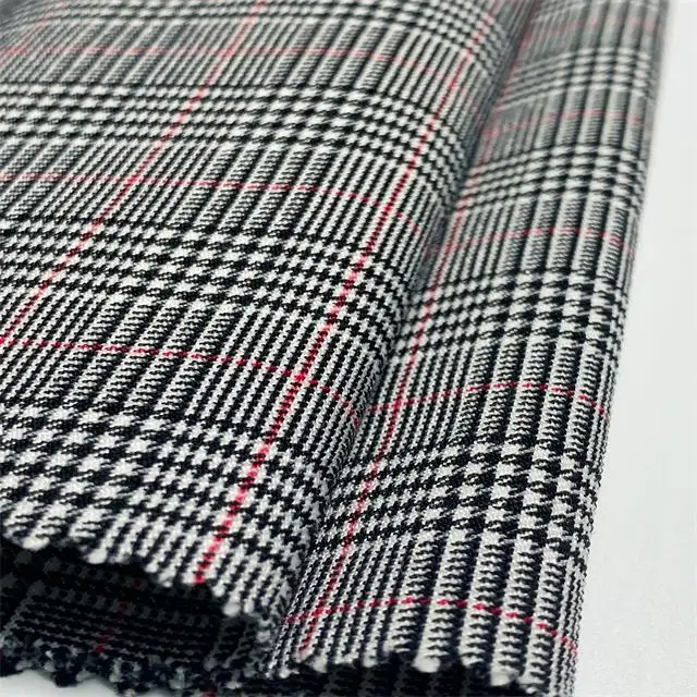 Лидер продаж, Классическая эластичная ткань в клетку с крашеной нитью, женские брюки, леггинсы и блейзеры