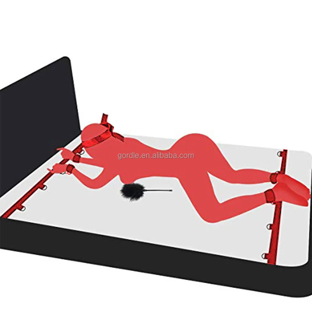 Bed BDSM Bondage Adult Erotic Sex Toys for Women Couples Games Nylon Handcuffs Ankle Cuffs Bondage Set Restraint