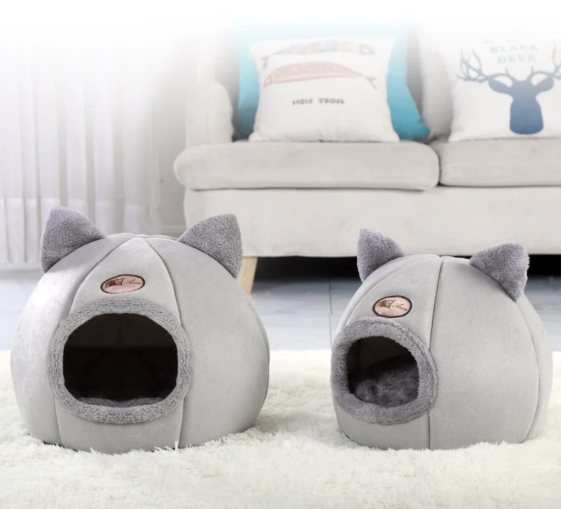 Semi-enclosed Warm Kennel Plus Fluffy Pet Kennel