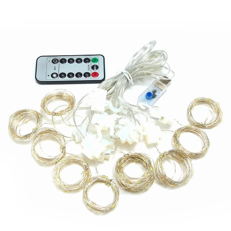 3*3m 300 LED Window Curtain String Light for Wedding Party Home Garden Bedroom Outdoor Indoor Wall Decorations