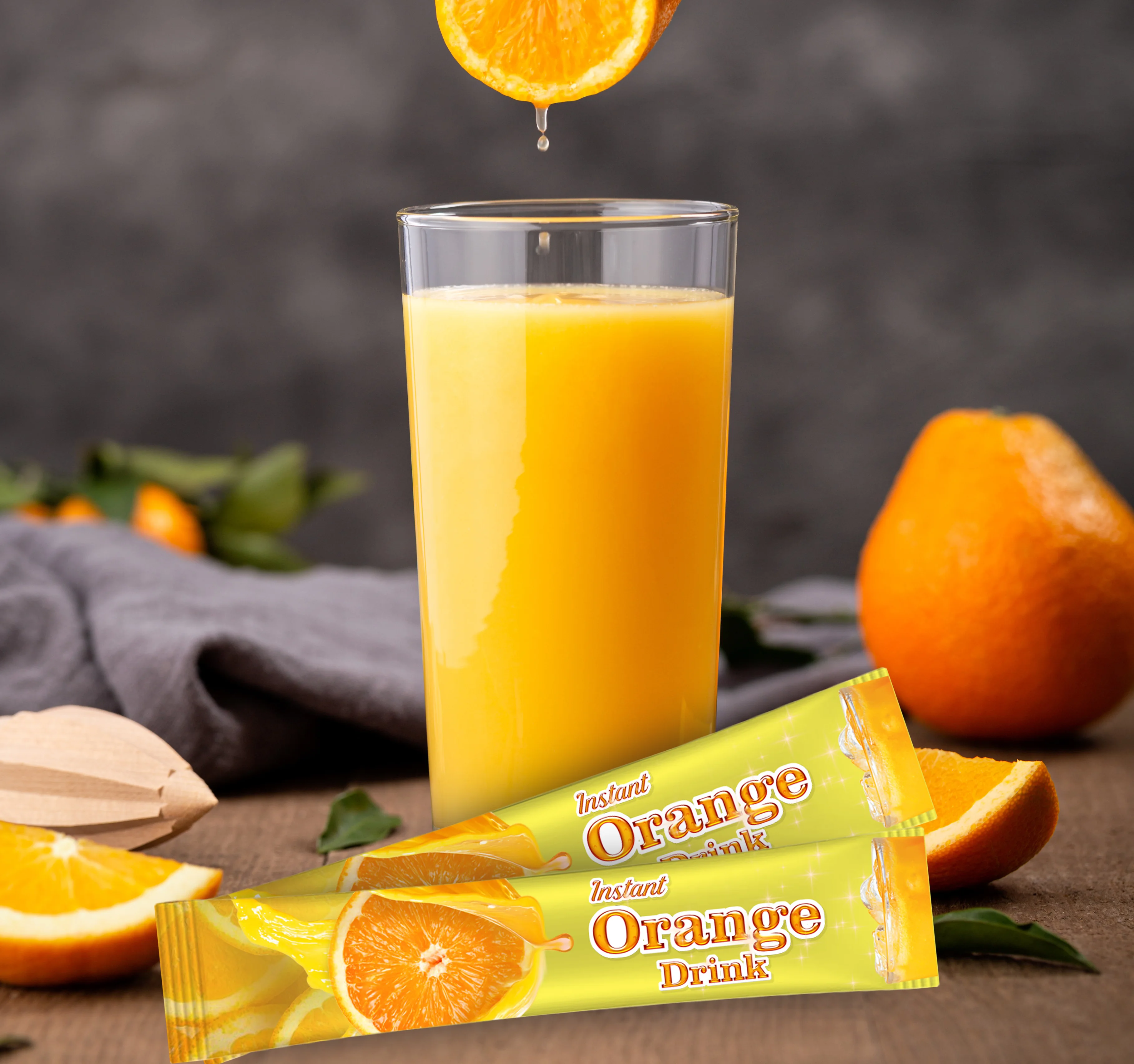 Best Seller Vitamin C Orange Drink Sachet Packed in Box Boost Immunity of Children and Adults Increase Energy High Antioxidant