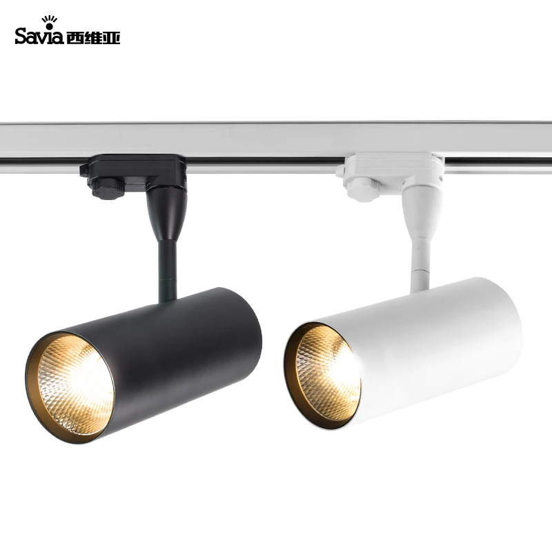
Savia 3 Phase 4 Wires Anti Glare Adjust Modern LED Indoor Ceiling Spotlight Track Rail light For Shop Office Exhibition 