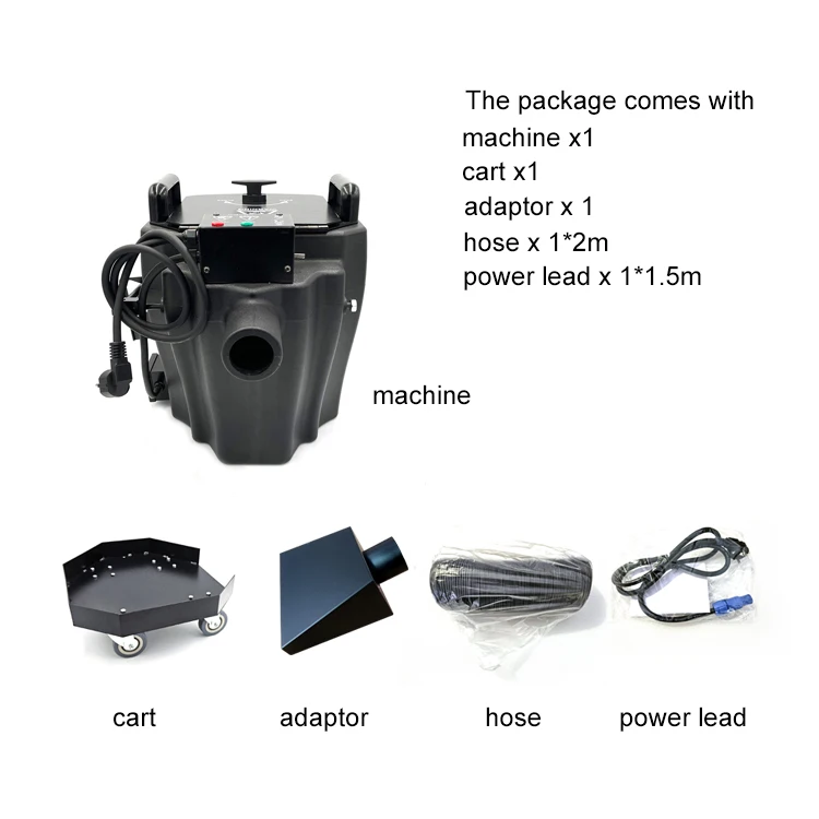 Spooky Halloween Production 6000W Real Wattage Dry Ice Machine Comes with Moving Cart with Wheel Fixing Chiller Low Fog Machines