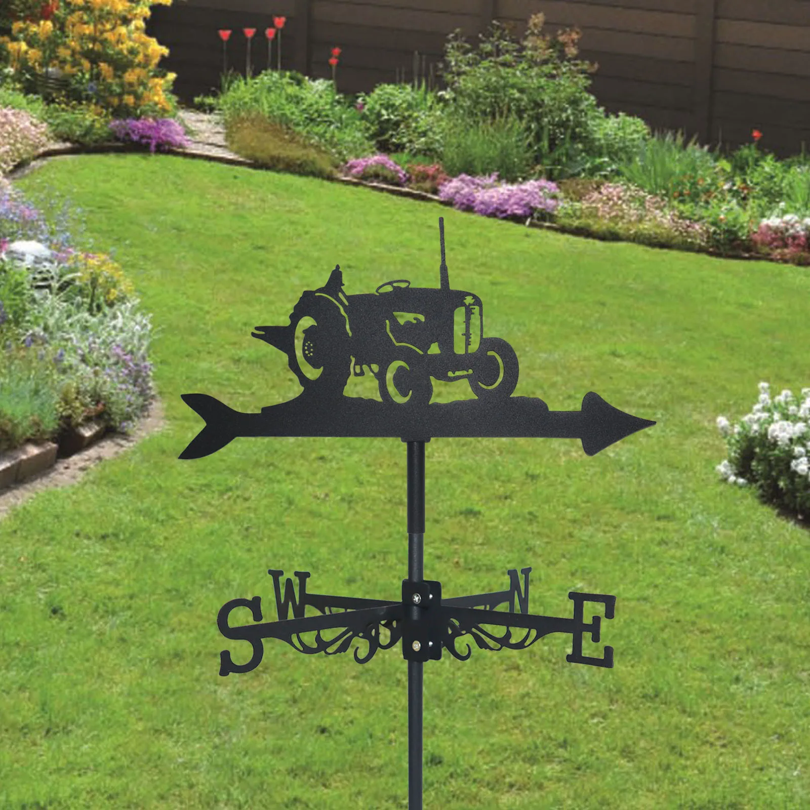 Factory direct supply metal crafts outdoor yard decoration indicator creative tractor weather vane wholesale