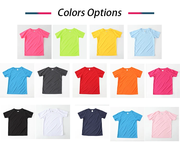 Short Sleeve Screen Printing Embroidered Customized Printing Solid Kids T Shirt