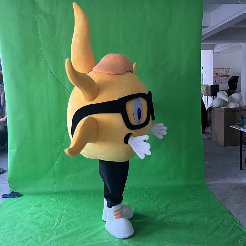 New Popular Adults Large Size Lovely Yellow Tentacle Plush Cartoon Animal Character Mascot Costume Custom Design For Christmas