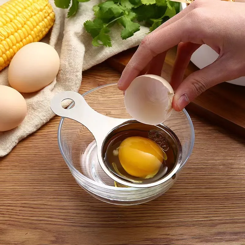Kitchen Accessories Metal Egg White Separator Stainless Steel Eggs Yolk Filter Gadgets Egg Spoon Divider