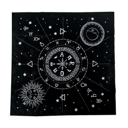 Twelve constellations 49*49cm tarot cloth Divination printed Velvet Tarot card Altar table cloth