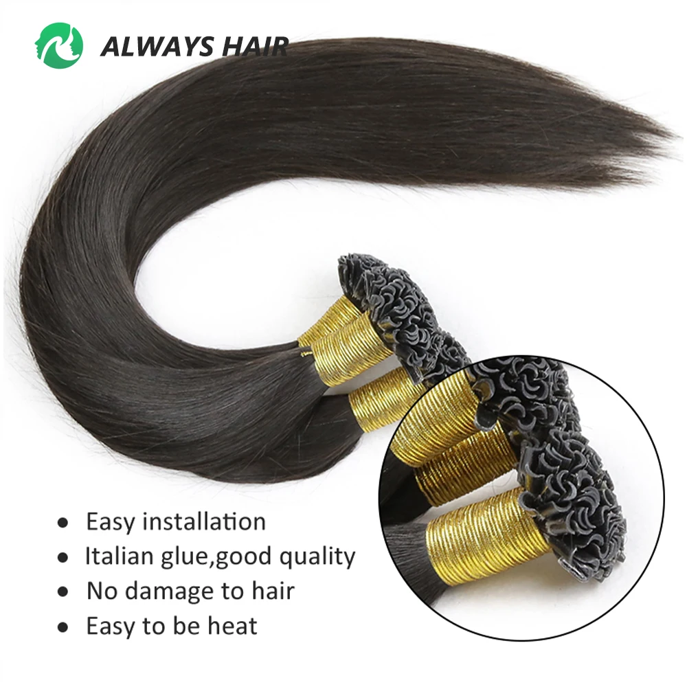 Top Ranking Keratin Human Hair Pieces Products Virgin Nail Hair Full Cuticle U Tip Hair Extensions