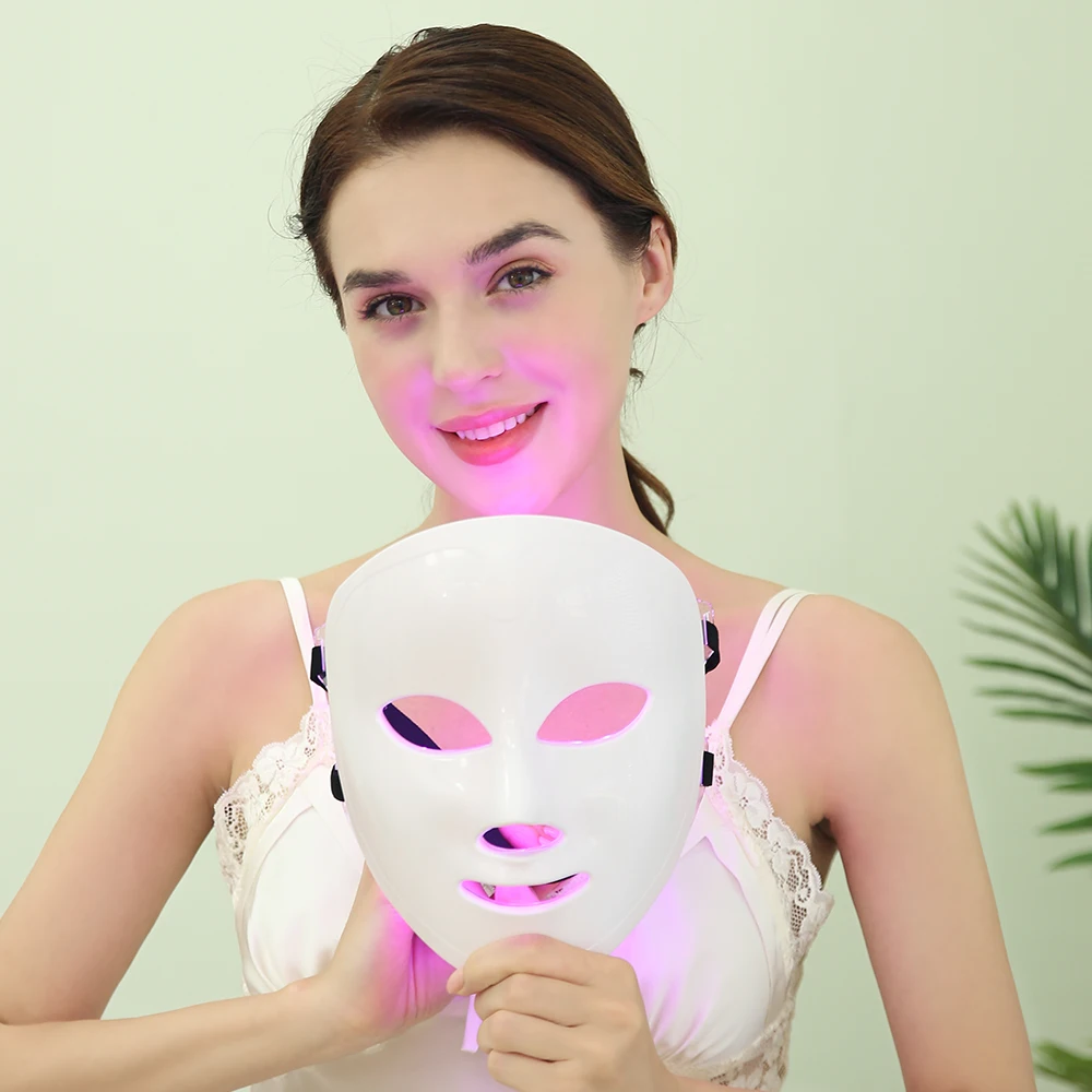 PDT Photon Light Facial Therapy 7 Colors LED Face mask Light Therapy Beauty Device LED Facial mask