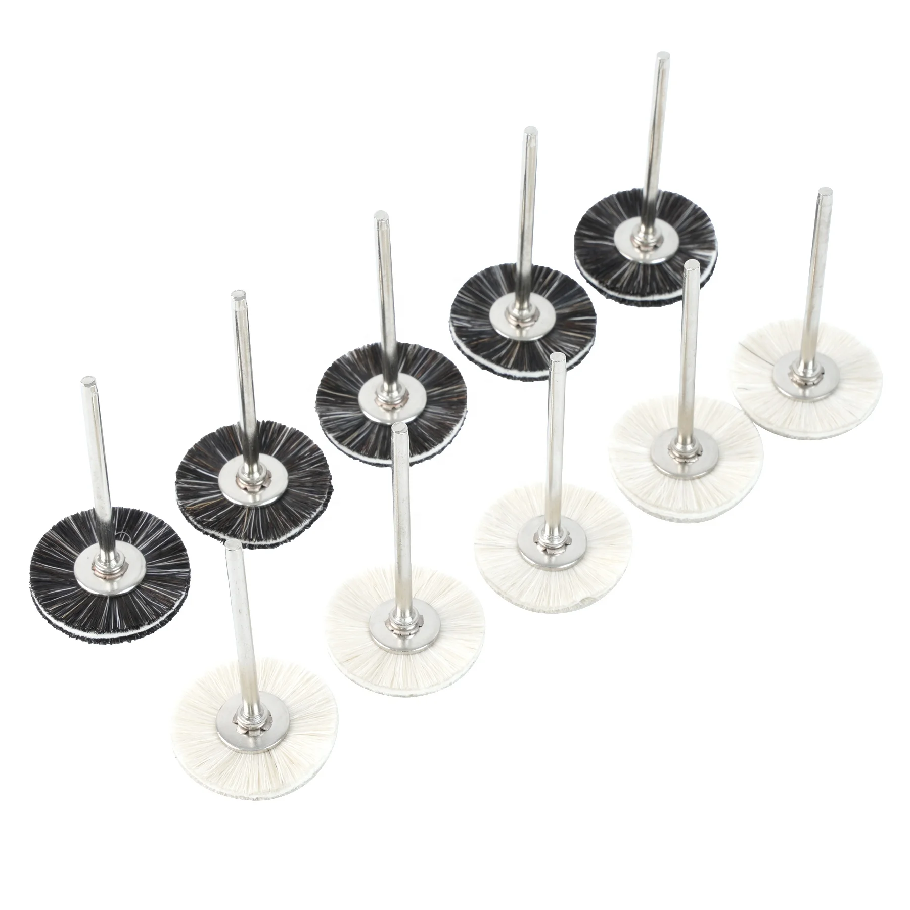 Dental Tools Lab Polishing Brush Chamois Grey White Soft Goat Hair Rotary Low Speed HP Shank 2.35mm Dentist