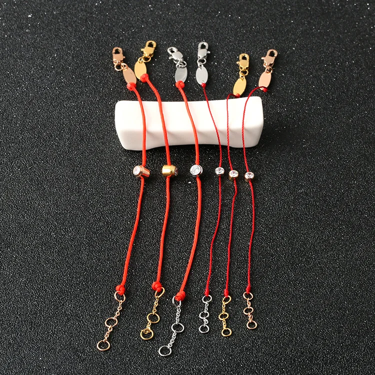 Titanium steel red rope bracelet red jewelry female hand-woven hand rope wholesale