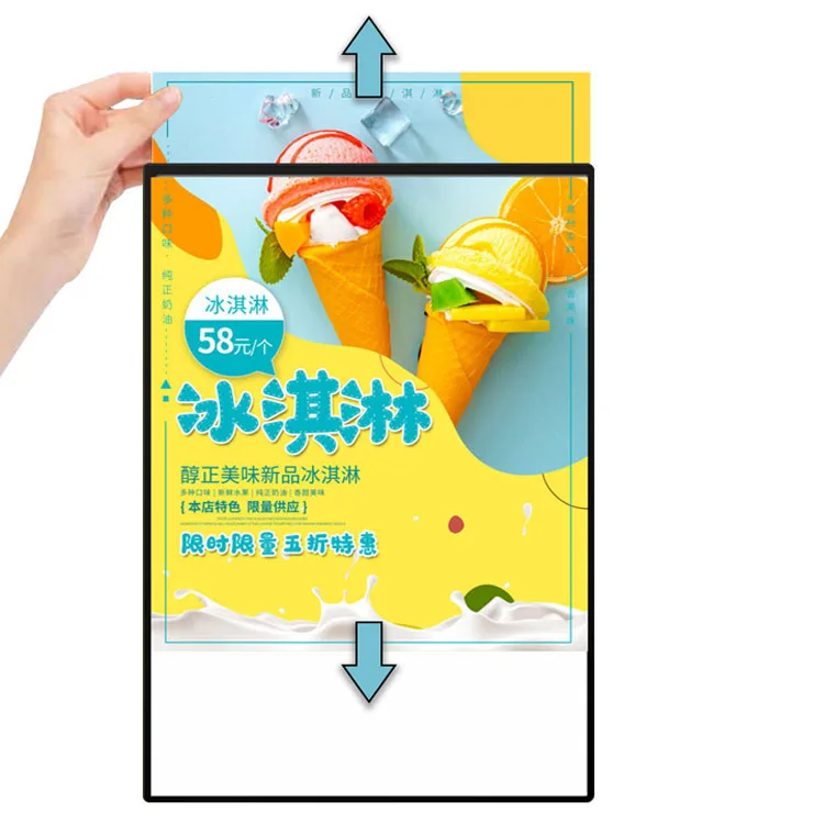 Advertising illuminated display board tempering glass ultrathin light box sign Led advertising light boxes