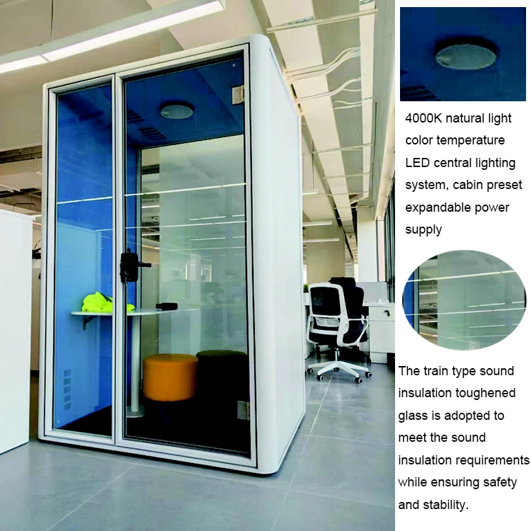 Movable Meeting Soundproof Booth Acoustic Private Office Meeting Pod Phone Booth Office Working Studio Sound Booth