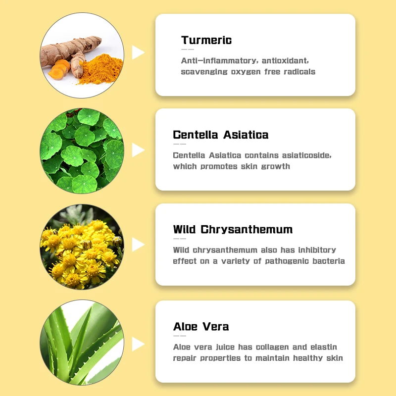 Private Label Moisturizing Calming Soothing Spray Mist Organic Herbal Facial Skin Care Vitamin C Tumeric Turmeric Face Toner