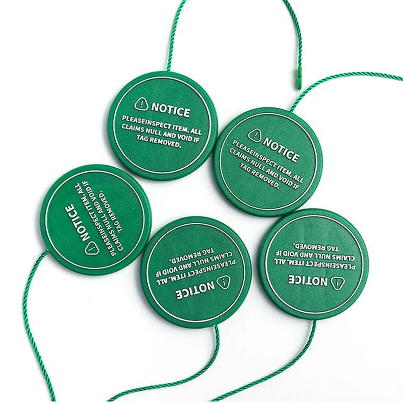 NFC Anti Theft Seal Tag Custom Jewelry Shoes Brand Name Hangtag String Plastic Tags For Clothing Own Logo