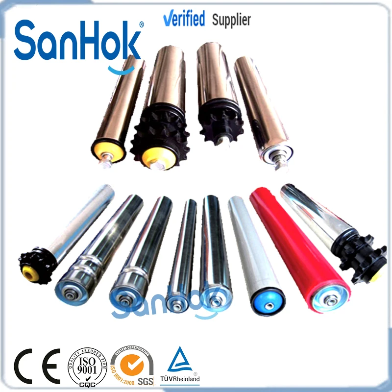 38/50/60/76/89mm Stainless Steel Powered Groove Conveyor Roller For roller table conveyor gravity  conveyor roller