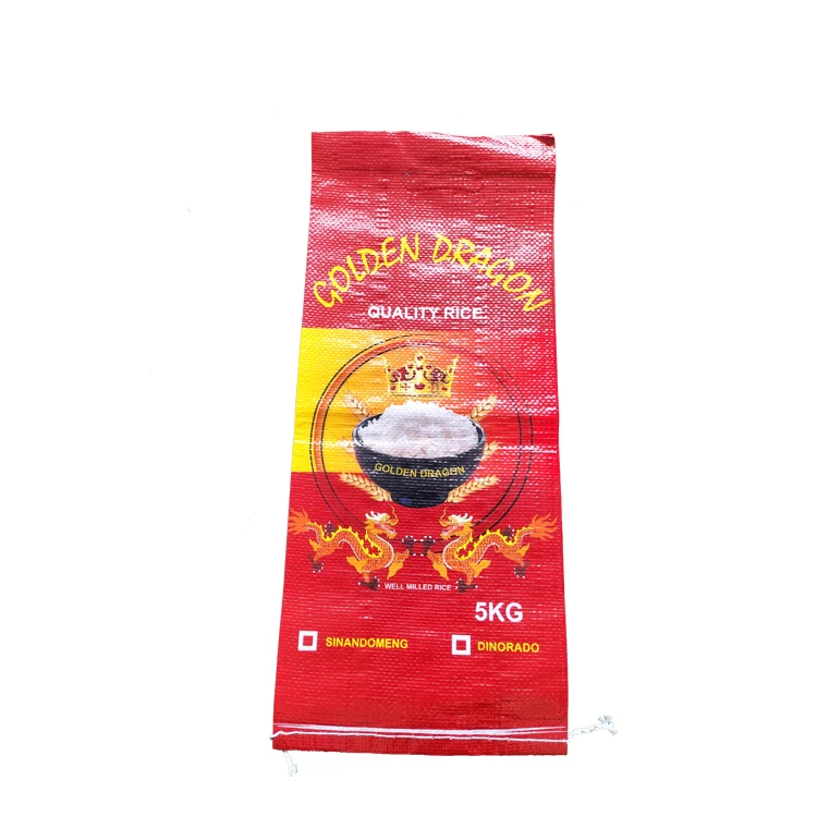 Supplier Custom Packaging Bopp Woven Bag With Handle For Rice Corn Flour Wheat Maize Packaging
