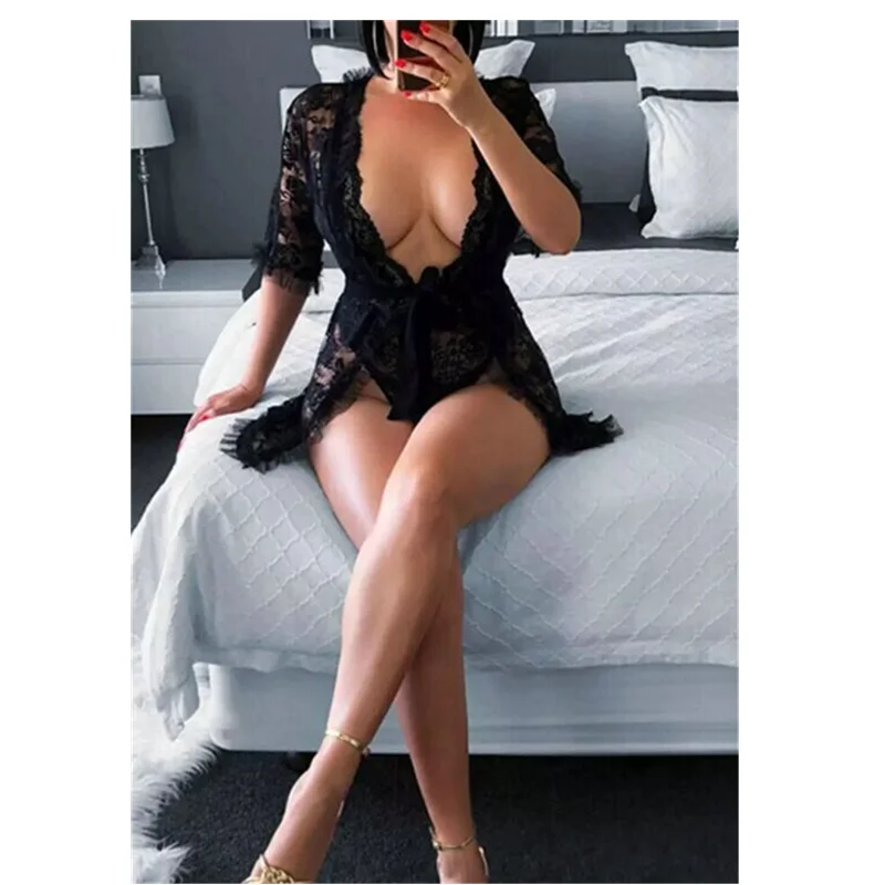 Sexy lace lingerie Transparent sexy underwear for women