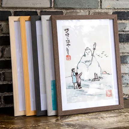 
Wholesale MDF Wood Grain Set Table Hanging The Wall Picture Photo Painting Poster Frame 