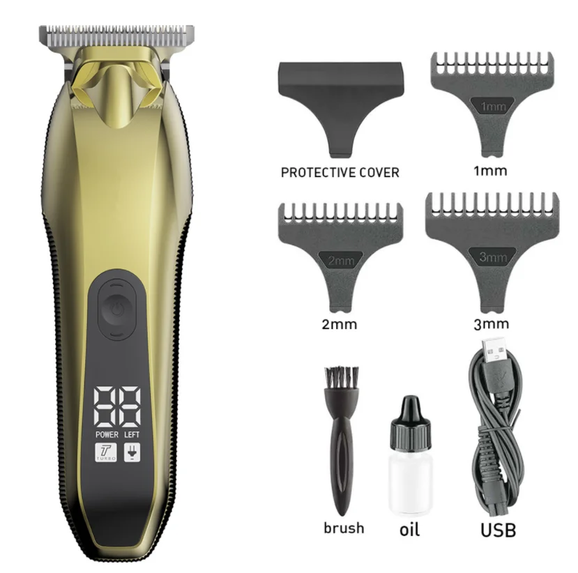 Hair Liner for Men Clippers, T Blade Trimmer , Professional Cordless Zero Gapped Outlining for Barbers, 0mm balding