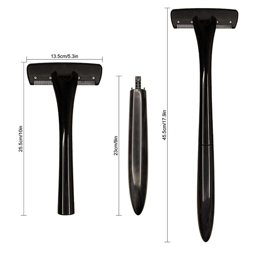 Foldable Manual Body Leg Hair Removal Razor Long Handle Men Back Shaver