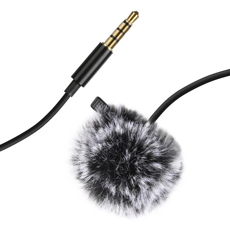 Factory Price PULUZ 1.5m 3.5mm Jack Lavalier Wired Condenser Recording Microphone and Accessories USB Microphone