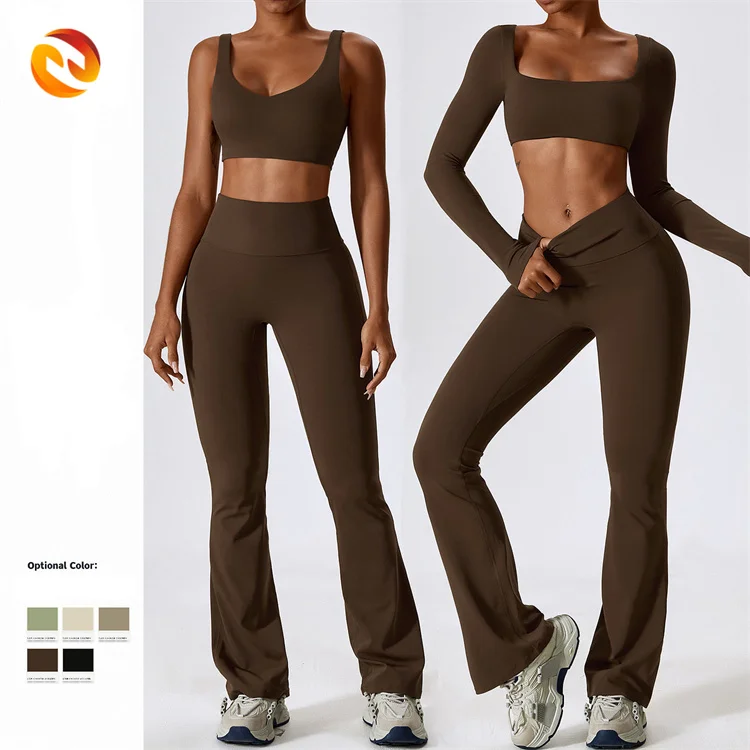 Leisure Two Piece Short Workout Women Lounge Wear Sets Ribbed Workout Set Shock-Proof Nudity Is Tight Workout Sets For Women