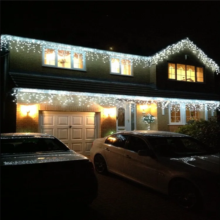 icicle curtain light garden string lights outdoor led waterfall curtain light