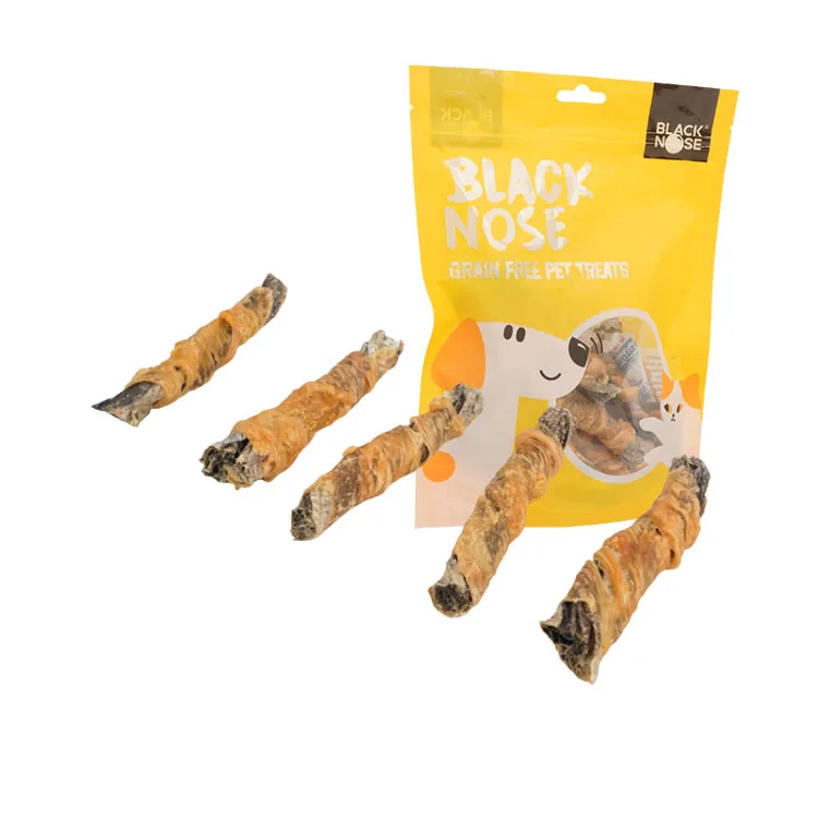 Chicken Wrap Codfish Skin Stick Snacks Dog Treats Pig Snout Organic Dog Treats