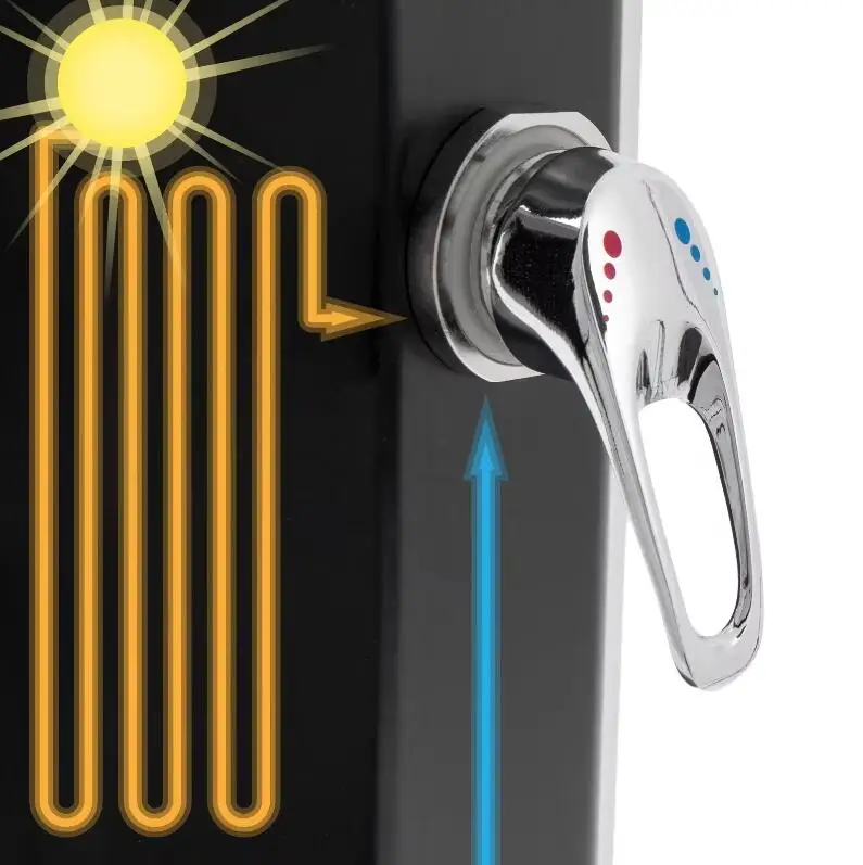 Deluxe Black Color 35L Solar Water Heater Shower Outdoor PVC Body Pool Garden Solar Shower