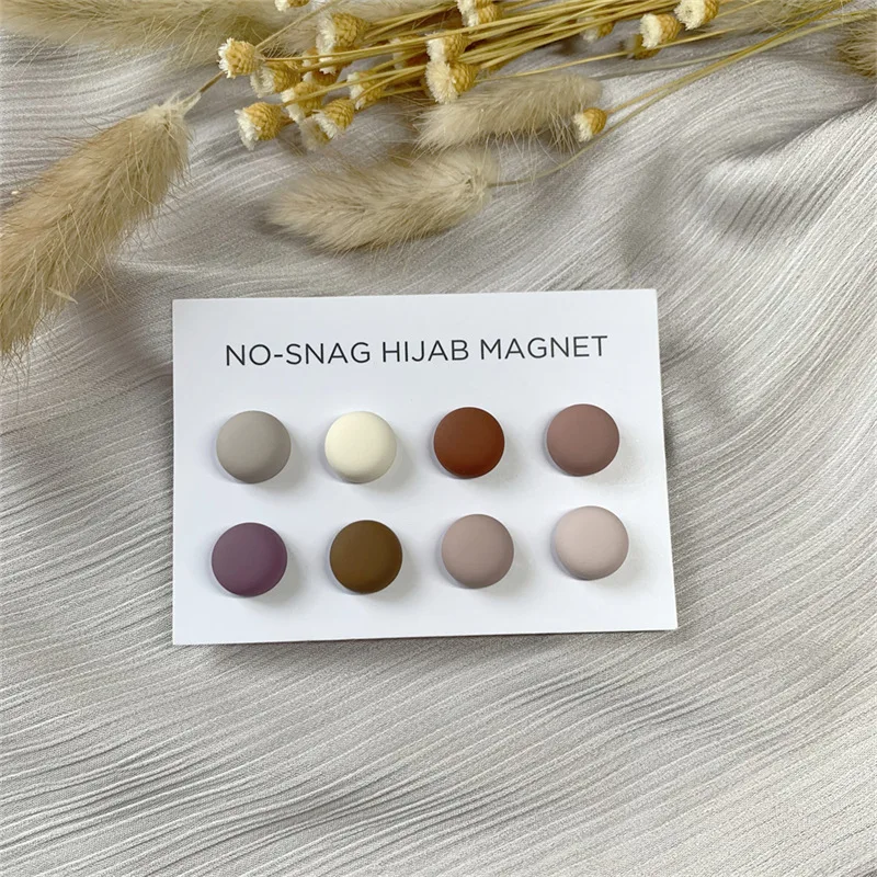 The new Malaysian Macaron round scarf clasp strong magnet Lady gauze scarf accessory shawl cuff link