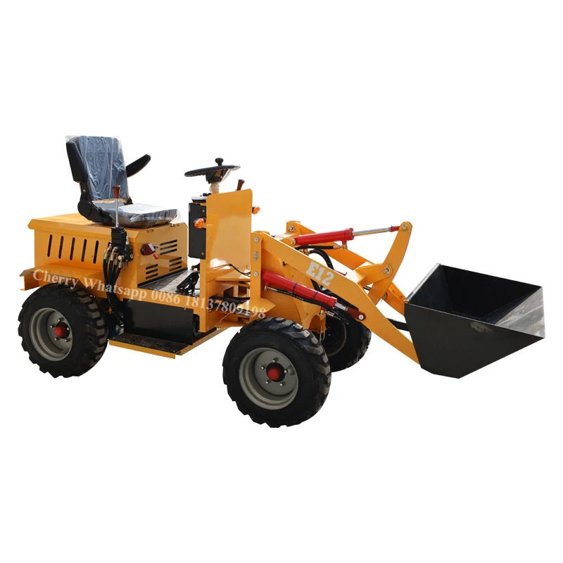 forklift loader electric four-wheel drive agricultural bulldozer/E12 breeding small shovel