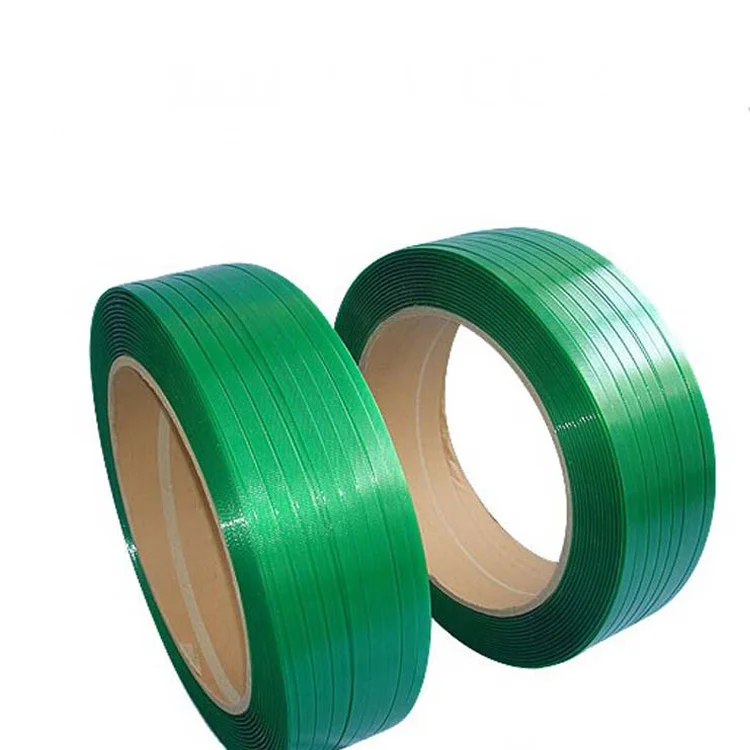 Green transparent PET polyester pallet packing straps roll plastic belt strapping Band