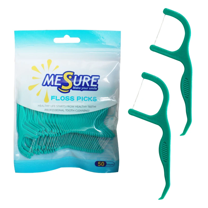 Toothpick Dental Flosser Picks Disposable Oral Dental Flosser Oral Cleaning Plastic Flosser Stick Dental Floss Pick