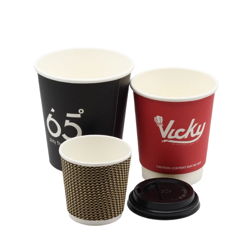 Manufacture Wholesale paper lid coffee cup paper mini cute coffee cups with handles