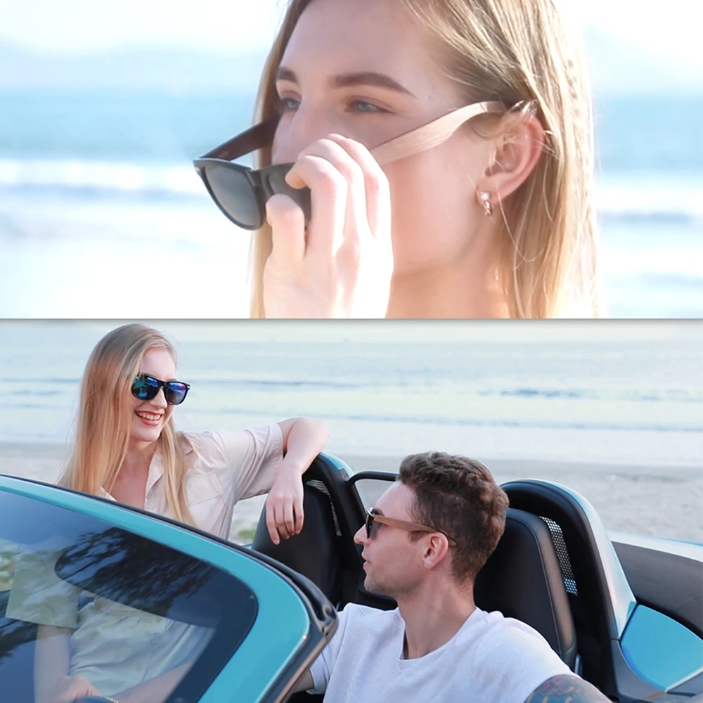 Heat Retro Wooden Sunglasses for Men and Women TAC polarization lens UV400 glasses Customized bamboo sun glasses Driving sports