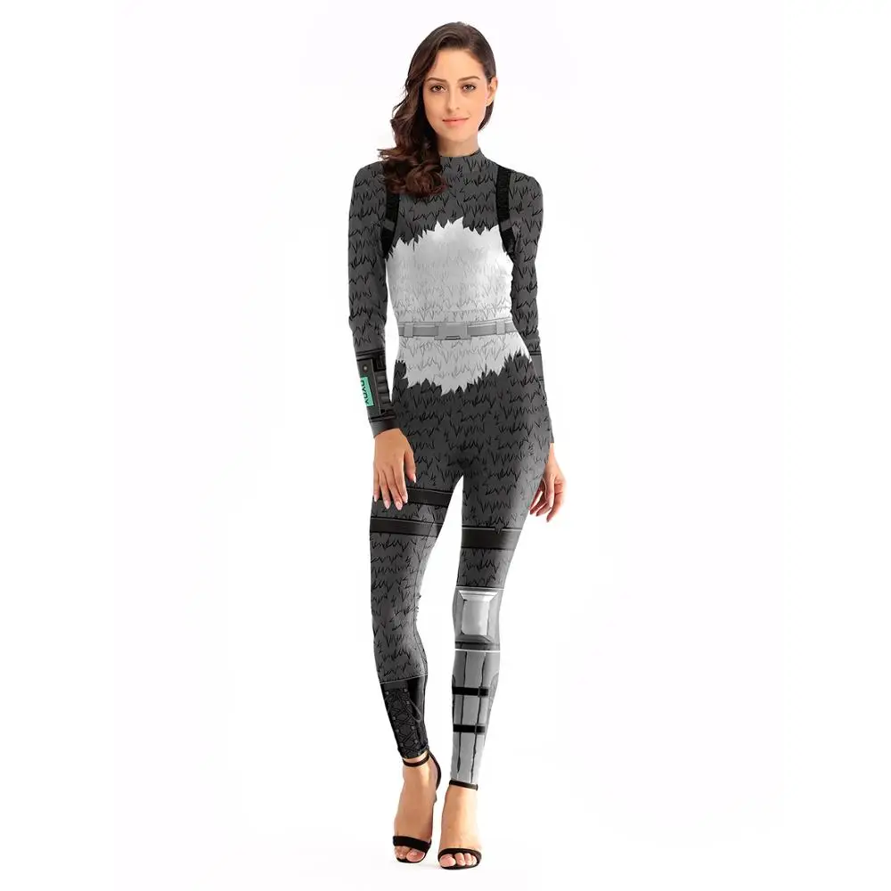 
Sexy Women Cosplay Jumpsuits Print Costumes Tight Bodysuit N37-11 