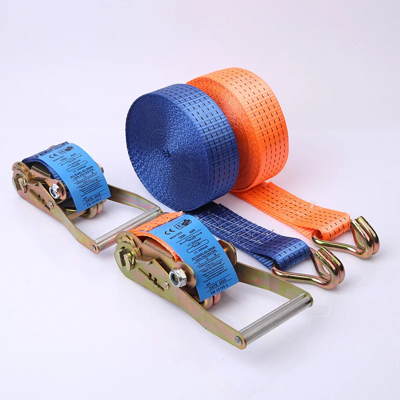 2 inch 3 ton custom logo printing ratchet tie down strap cargo polyester lashing belt