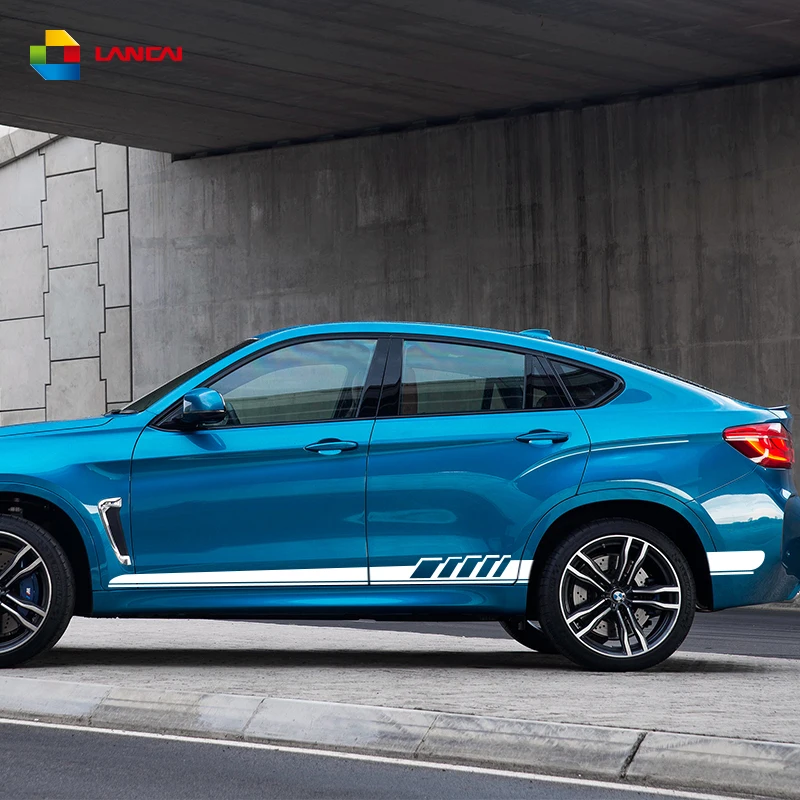 Wrap racing stripes vinyl film body door accessories auto decals car side stickers