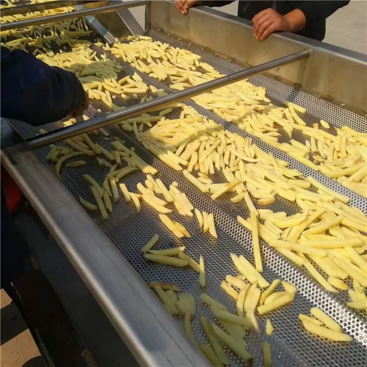 Small scale semi-automatic frozen french fries  processing equipment potato chips production line